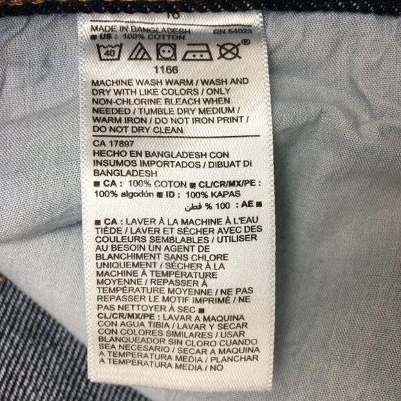 NEW Old Navy Denim Jean Shorts Slouchy High Rise Distressed Frayed Hems size 18 - Picture 8 of 9